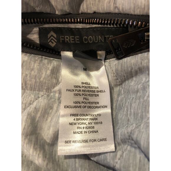 Free country gray fleece lined winter jacket women's size medium - Picture 6 of 6